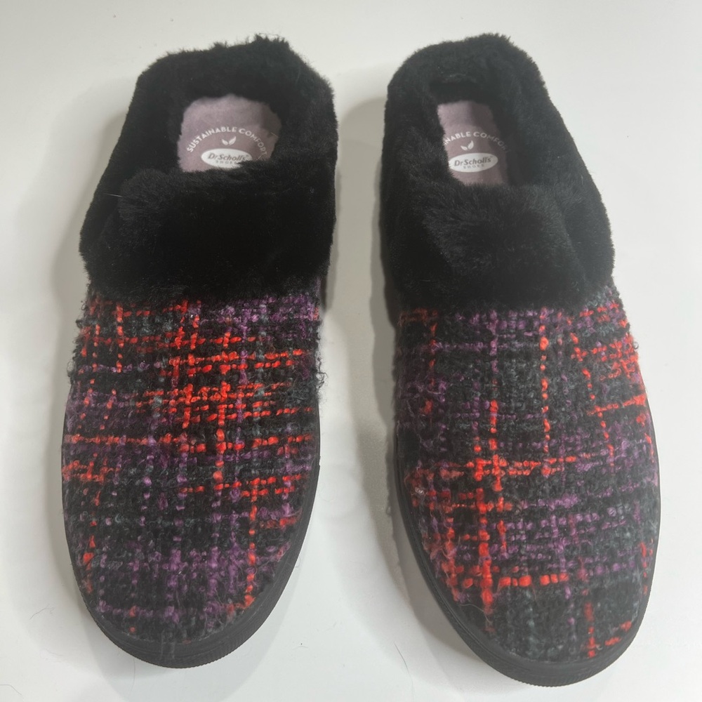 Dr scholls faux fur slipper shoes 11w